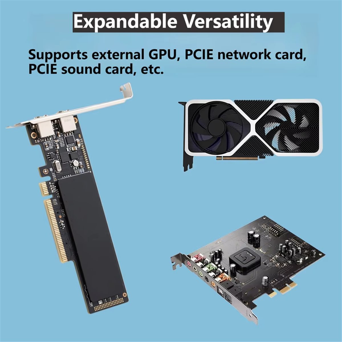 Oculink Egpu Mini Pc - E@MB*RA*aCE^HAPPYa Oculink EGPU แท่นวางการ์ดจอสำหรับแล็ปท็อป/มินิพีซี 64GB/S PCIe