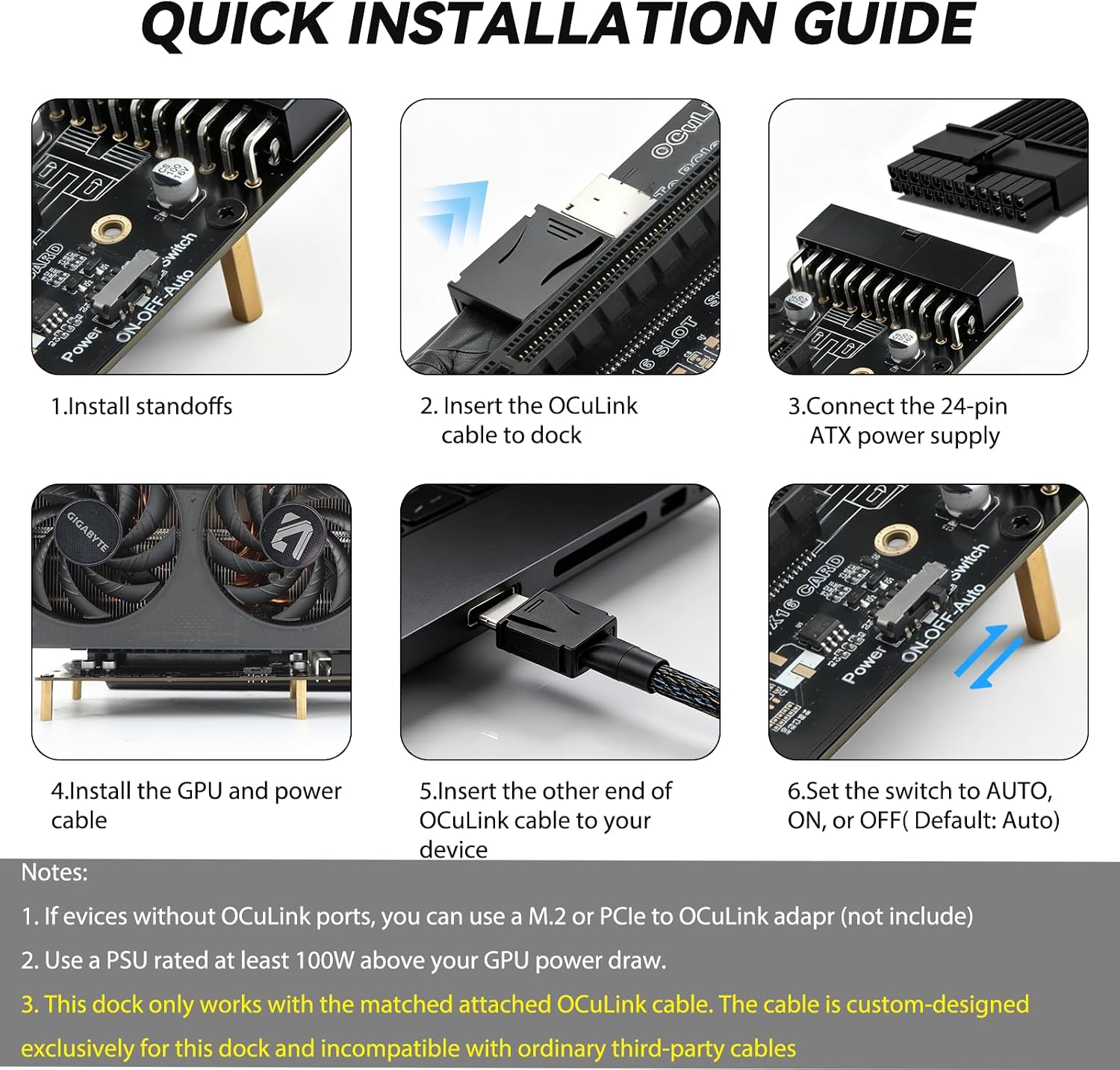 OCuLink PCIe 4.0 X4 64Gbps SFF - Oculink Egpu Mini Pc บทวิจารณ์และราคา
