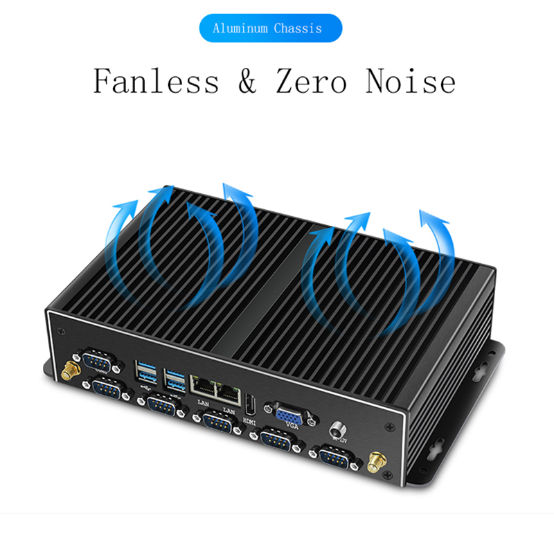 Mini Industrial PC Fanless Dua - Fanless Industrial Pc Rs485 Core I7 บทวิจารณ์และราคา